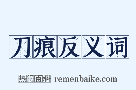 刀痕反义词是什么意思的图片
